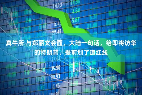 真牛所 与郑丽文会面，大陆一句话，给即将访华的特朗普，提前划了道红线