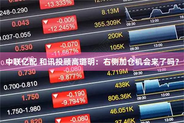 中联亿配 和讯投顾高璐明：右侧加仓机会来了吗？